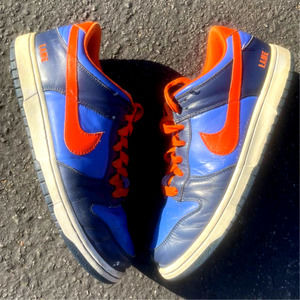 *RARE* BANNED LAME Nike iD Dunk Low 2008 316143-991 Navy Orange